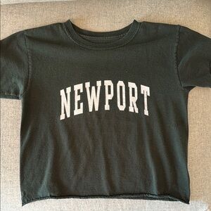 BRANDY MELVILLE Newport Cropped Green T-Shirt